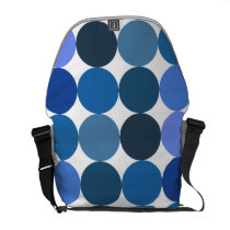 Big Blue Polka Dots Courier Bag
