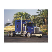 Big blue semi postcards