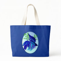 Big Blue Siamese Fighting Fish Bags