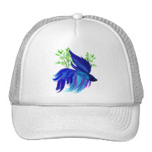 Big Blue Siamese Fighting Fish Hats