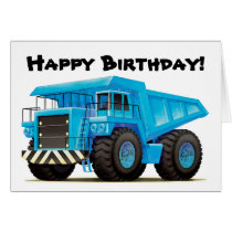 Big Blue Truck Greeting Card