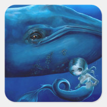 big blue whale, blue whale, whale mermaid, mermaid with a whale, whale, mermaid, whales, mermaid art, jasmine, becket-griffith, artsprojekt, art, big eyes art, blue, ocean, sea, marine, pop gallery, underwater, eye, eyes, big eye, big eyed, becket, griffith, jasmine becket-griffith, beckett, jasmin, strangeling, artist, goth, gothic, fairy, gothic fairy, faery, fairies, faerie, fairie, lowbrow, low brow, Sticker with custom graphic design