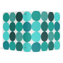 Big Bluegreen Polka Dots Binders