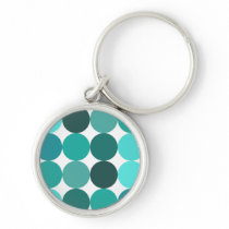 Big Bluegreen Polka Dots Key Chains