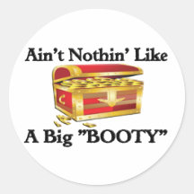 Big "BOOTY" Round Stickers