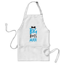 Big boss man nice Bossy design with a bow tie Aprons