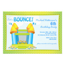Big Bouncy Bounce House Birthday Party Invitation