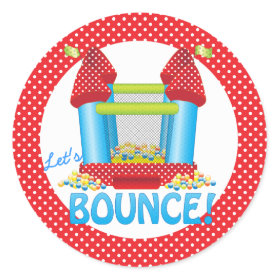 Big Bouncy Bounce House Birthday Seal Sticker