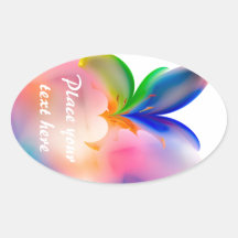 Big Bow Gift Box Oval Sticker
