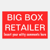 BIG BOX RETAILER: template Rectangular Stickers