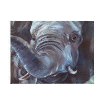 Big Boy Elephant Wrapped Canvas Print