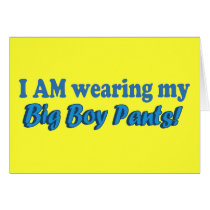 Big Boy Pants Text Design Card