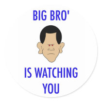 big bro' is watching you obama stickers