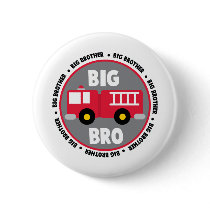 Big Brother Fire Truck Pinback Buttons
