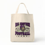 Big Brother Football Purple Helmet Canvas Bags