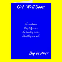 Big brother get well greeting cards cards