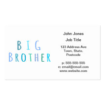 Big Brother in blue Business Card Templates