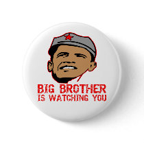 Big Brother Obama Is Watching You Pinback Buttons