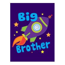 Big Brother Rocket Ship Sibling Sets Post Cards