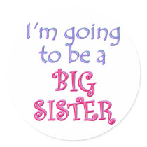 Big Brother/Sister Round Stickers
