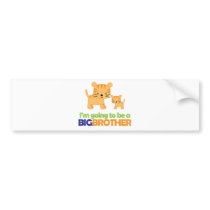 Big Brother Tiger T-shirt Pregnancy Announcement Bumper Sticker