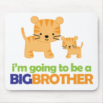 Big Brother Tiger T-shirt Pregnancy Announcement mousepads