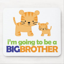 Big Brother Tiger T-shirt Pregnancy Announcement Mousepad