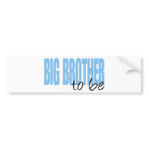 Big Brother To Be (Blue Block Font) Bumper Sticker