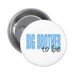 Big Brother To Be (Blue Block Font) Button