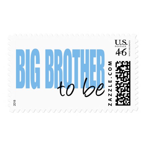 Big Brother To Be (Blue Block Font) Stamps