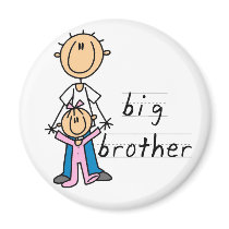 Big Brother with Baby Sister Tshirts and Gifts Refrigerator Magnet