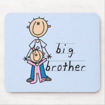 Big Brother with Baby Sister Tshirts and Gifts Mouse Pad