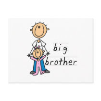 Big Brother with Baby Sister Tshirts and Gifts postcards