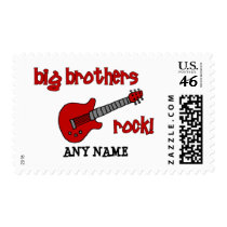 Big Brothers Rock! with guitar Stamp
