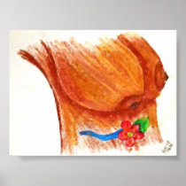 Big Brown Breasts Painting Posters