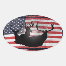 Big bucks and Old Glory Sticker