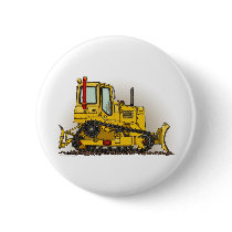 Big Bulldozer Dozer Button Pin