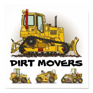 Big Bulldozer Dozers Dirt Movers Poster Print