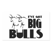 Big Bulls - Funny Farmer Rectangular Sticker