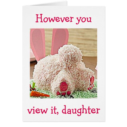 Big Bunny Butt Big Easter Wish For You Daughter Card Zazzle