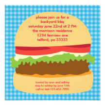 Big Burger BBQ Invitation