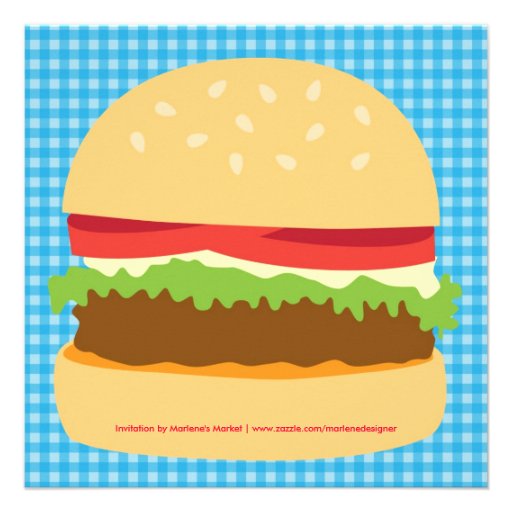 Big Burger BBQ Invitation