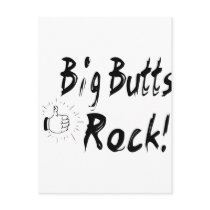 Big Butts Rock! postcards