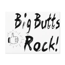 Big Butts Rock! postcards