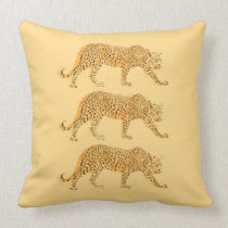 Big Cat Cool Leopards Picture Throw Pillows