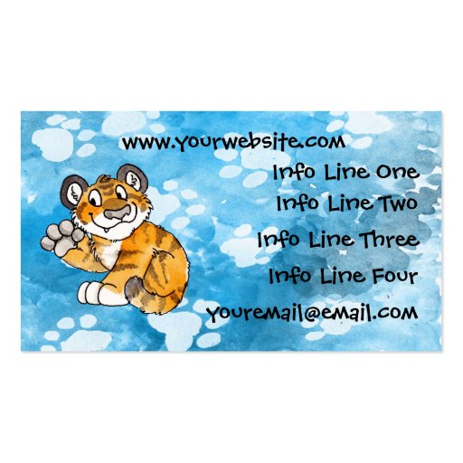 Big Cat Cubs Business Card (back side)