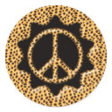 BIG CAT PEACE SIGN stickers by dgpaulart BIG CAT PEACE SIGN stickers