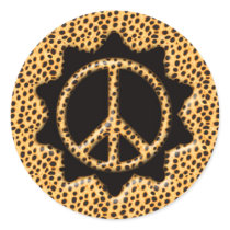 BIG CAT PEACE SIGN stickers by dgpaulart BIG CAT PEACE SIGN stickers