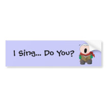 Big Cheeks Caroler bumper stickers