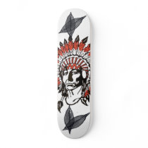 Big Chief Feather Design Skateboard
